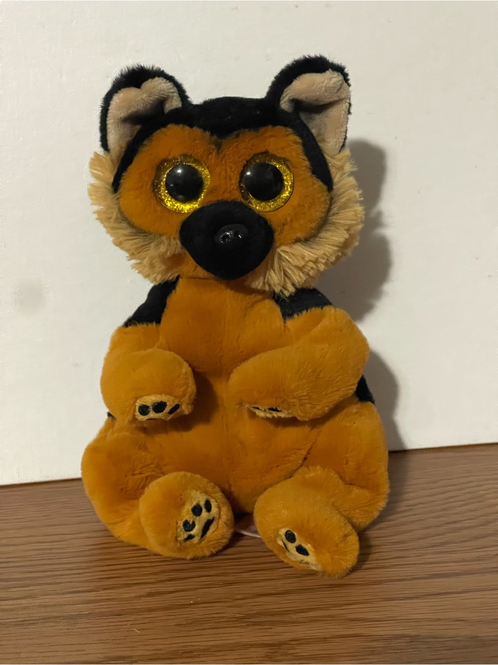Ty Plush German Shepherd Toy - Gold and Black